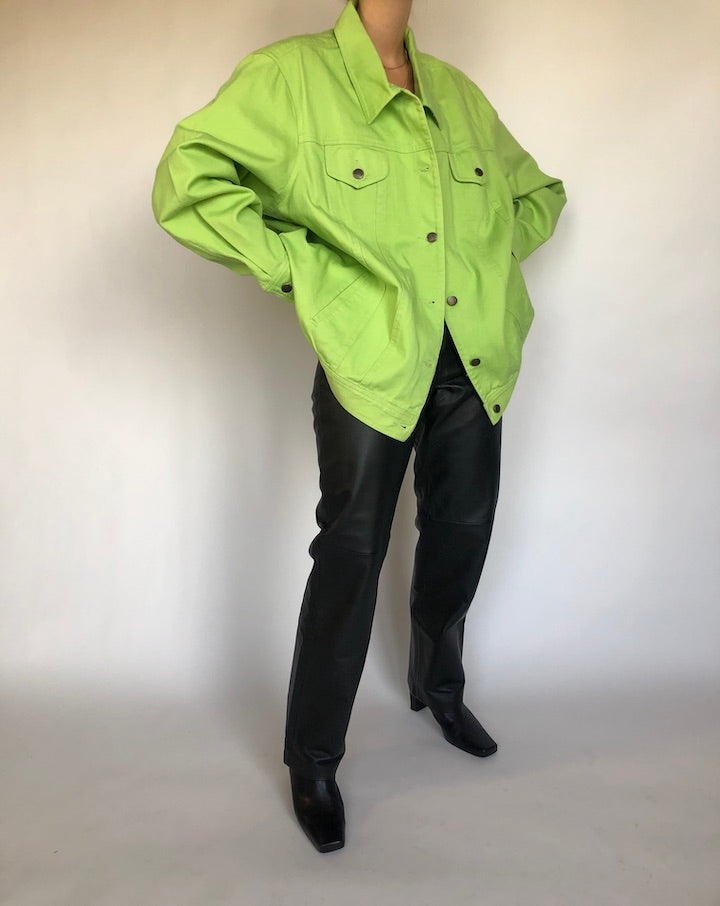 VINTAGE GREEN DENIM JACKET 308