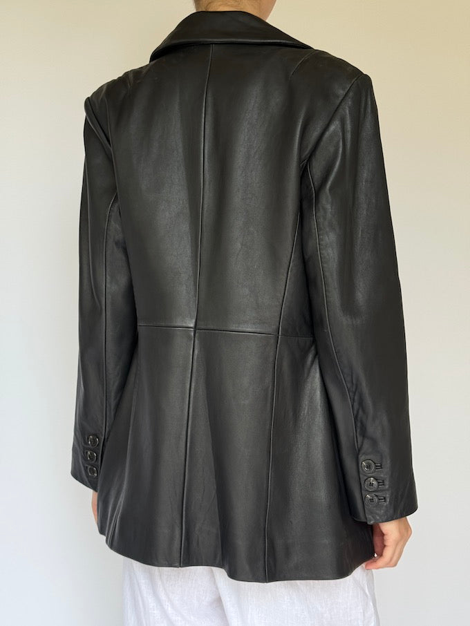 Vintage leather jacket black
