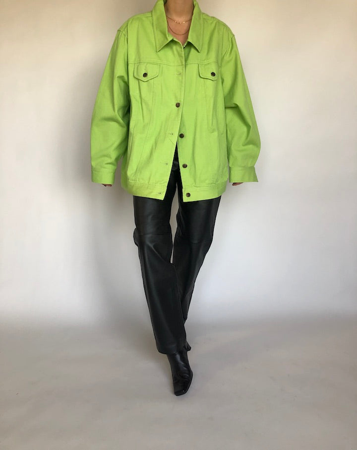 VINTAGE GREEN DENIM JACKET 308