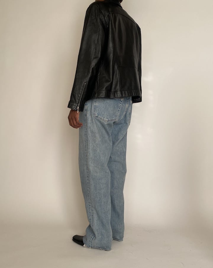 VINTAGE BLACK LEATHER JACKET 4282