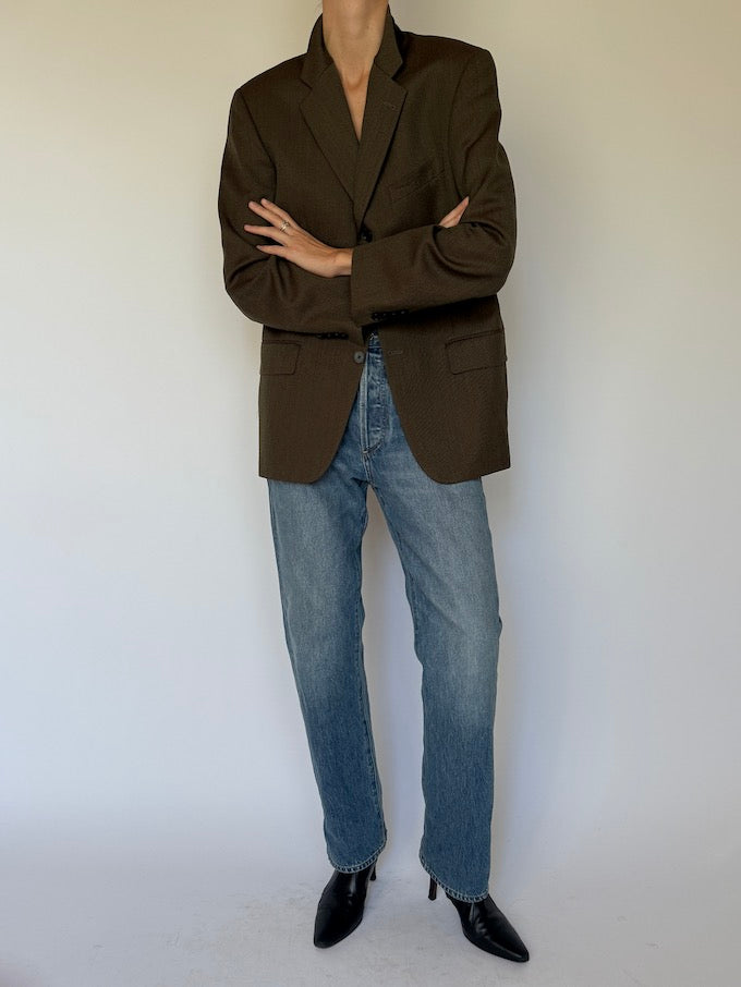 Vintage 100% Wool Single-Breasted Blazer 6616