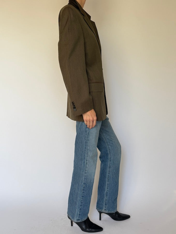 Vintage 100% Wool Single-Breasted Blazer 6616