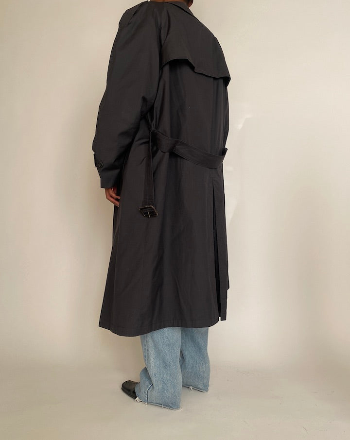VINTAGE NAVY TRENCH COAT 4283