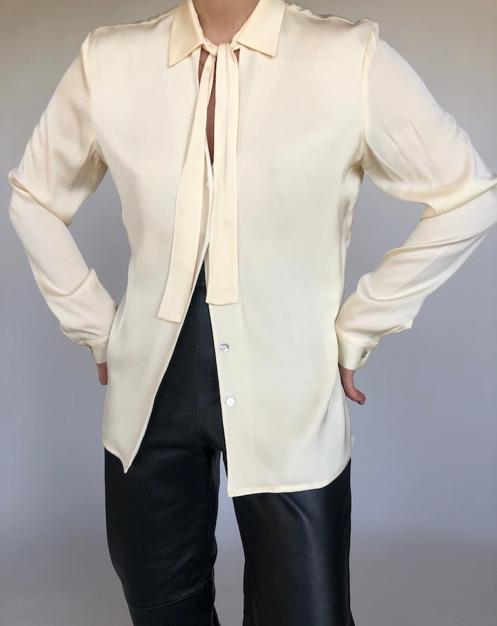 VINTAGE SILK TIE BLOUSE 311