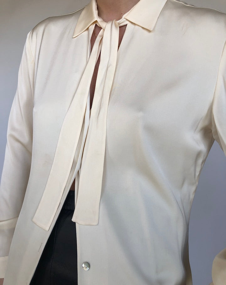 VINTAGE SILK TIE BLOUSE 311