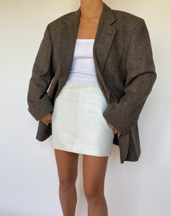 VINTAGE BROWN WOOL BLAZER 2817