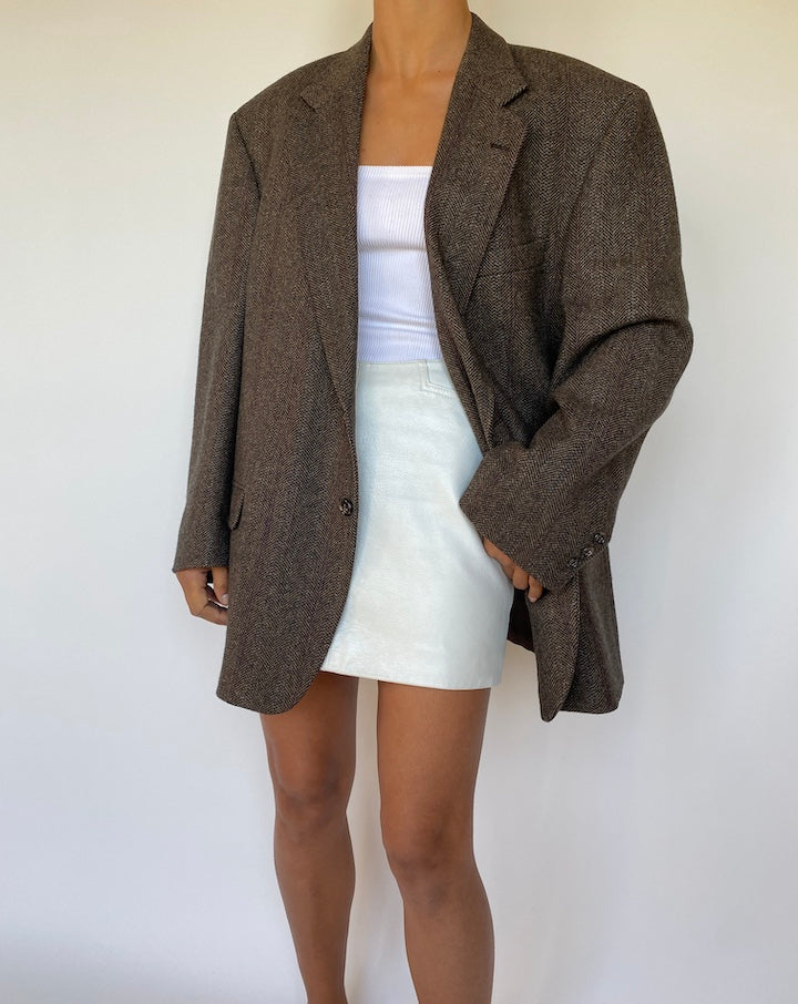 VINTAGE BROWN WOOL BLAZER 2817