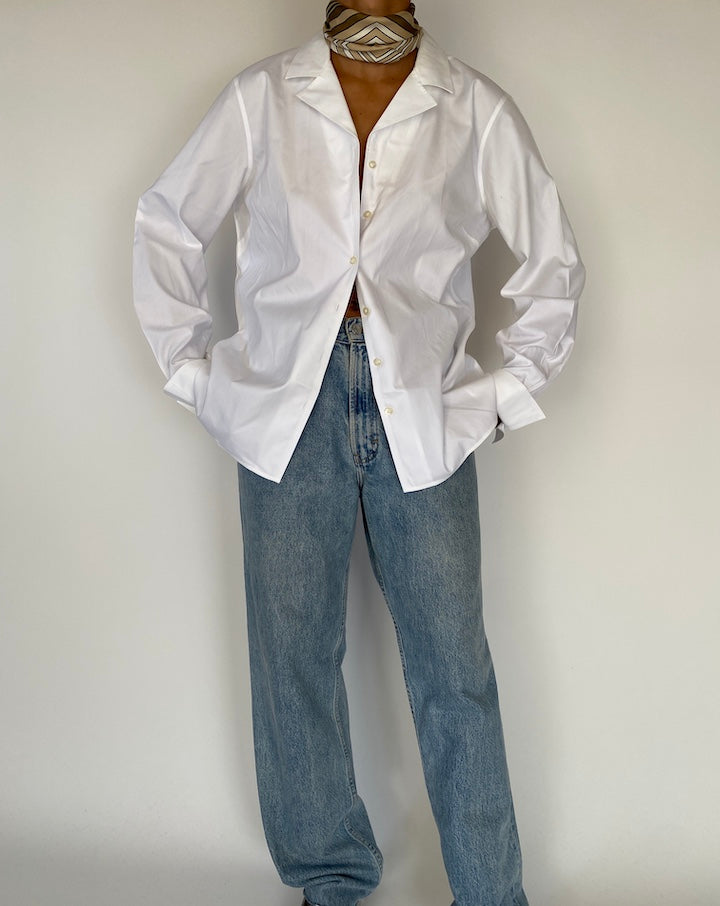VINTAGE WHITE BUTTON DOWN SHIRT 2279