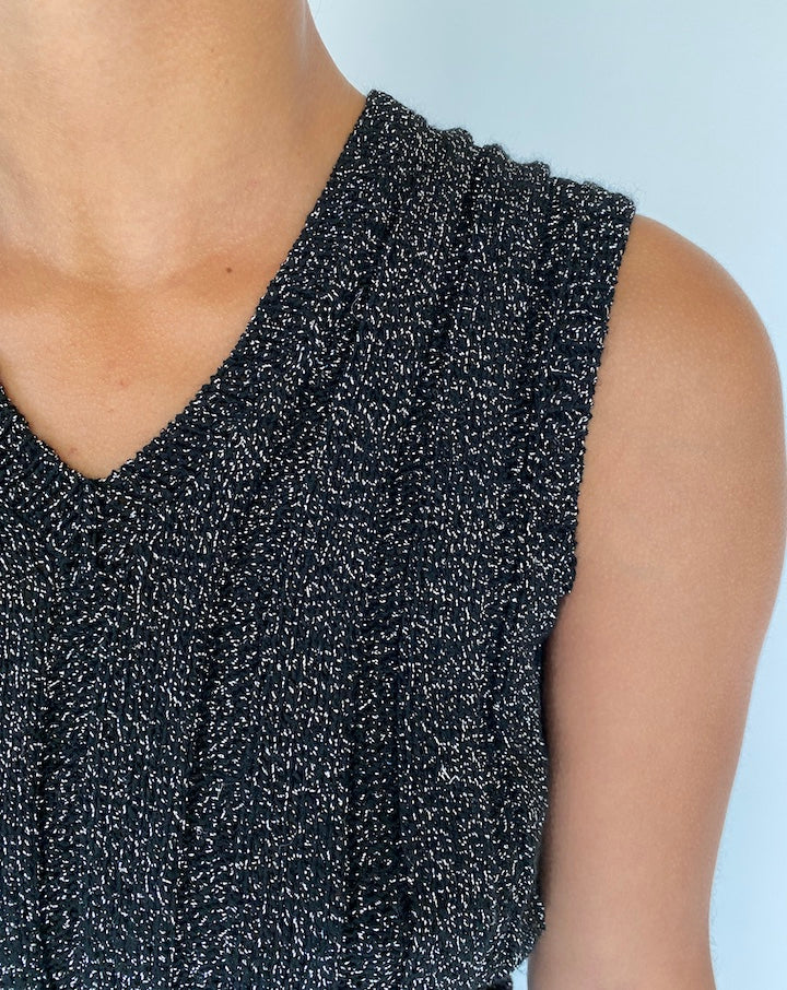 VINTAGE KNITTED BLACK TANK 2283