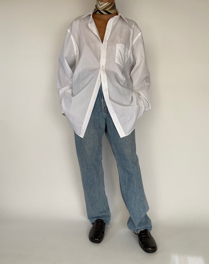 VINTAGE WHITE OVERSIZED SHIRT 2285