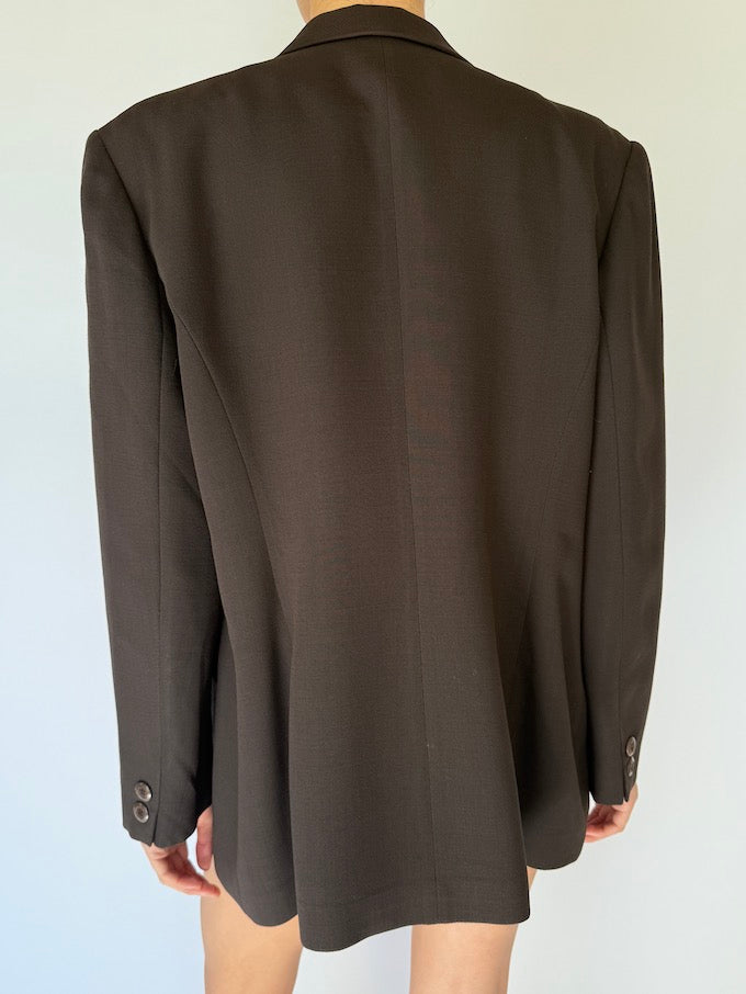 Vintage Double-Breasted Blazer Brown 5997