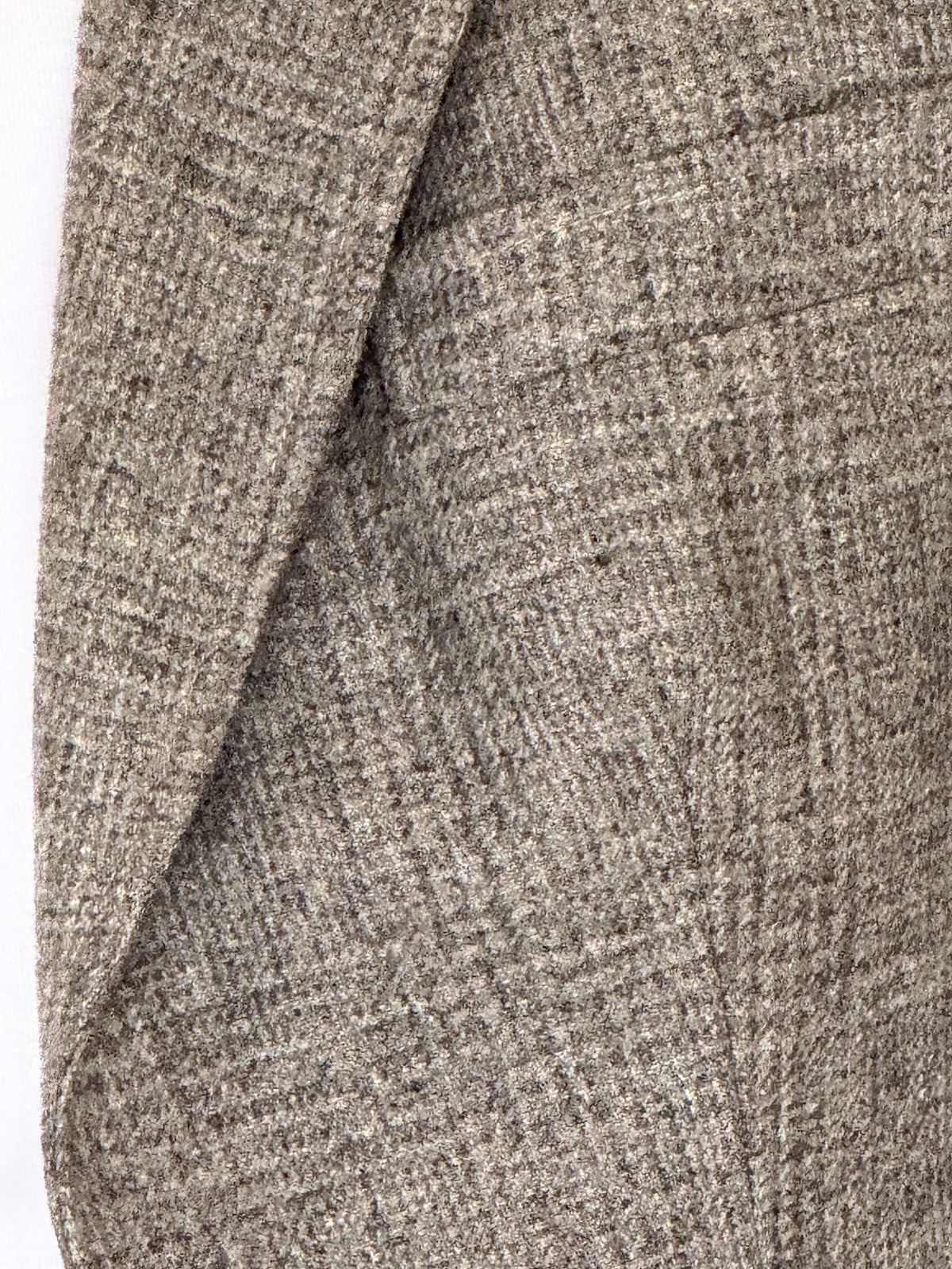 Vintage grey wool blazer fabric close-up