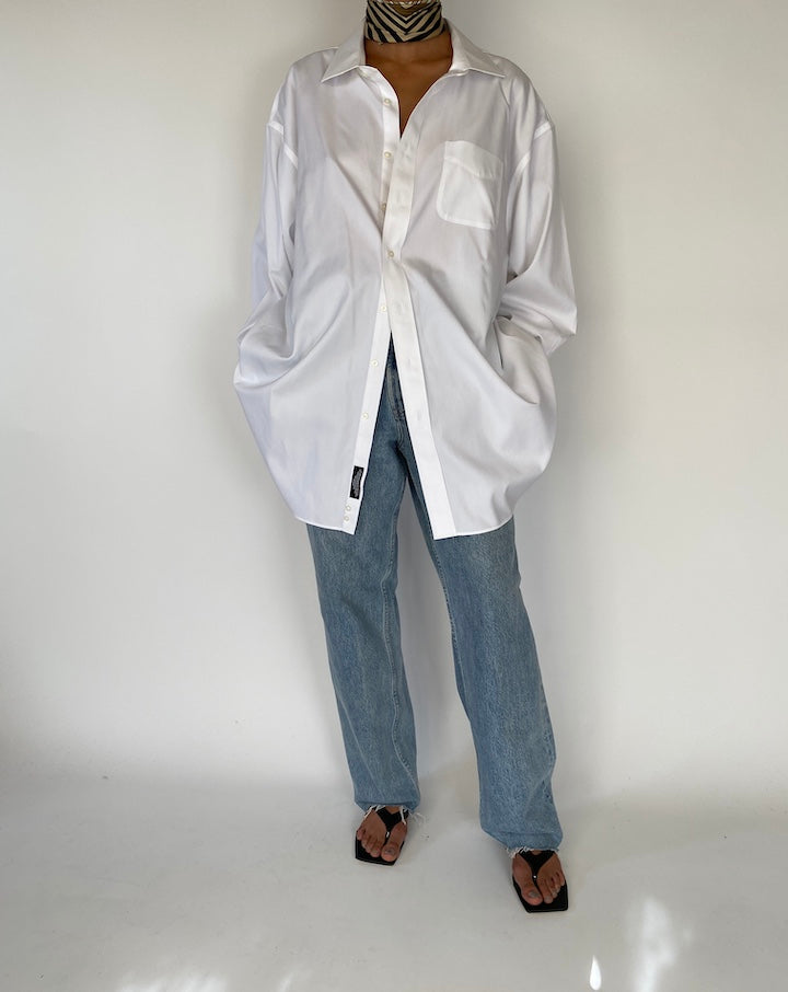 VINTAGE WHITE OVERSIZED SHIRT 2293