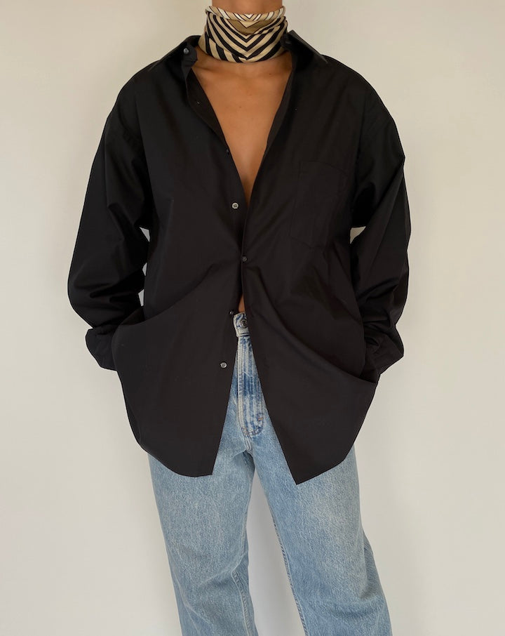VINTAGE BLACK OVERSIZED SHIRT 2294