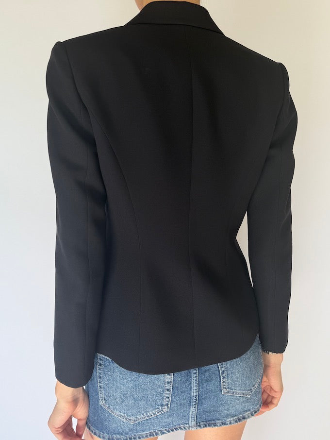 Vintage fitted blazer black 6015