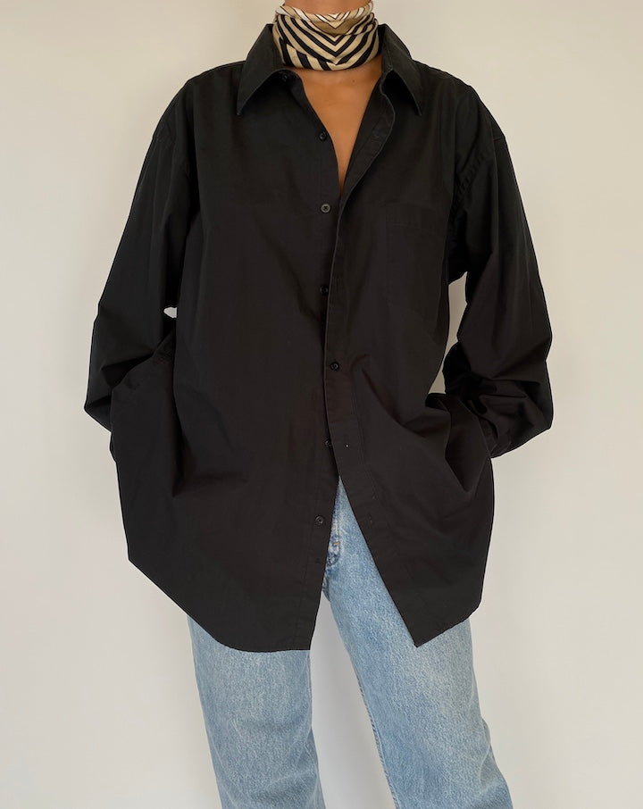 VINTAGE OVERSIZED BLACK SHIRT 2295