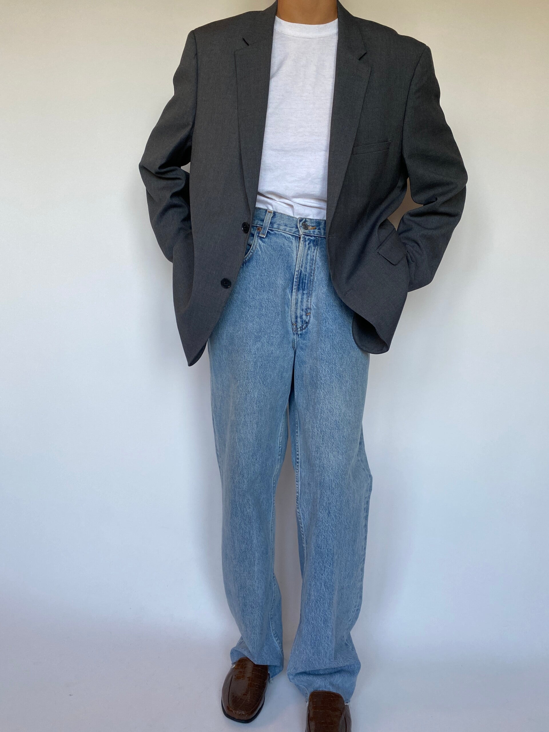 VINTAGE GREY BLAZER 1483