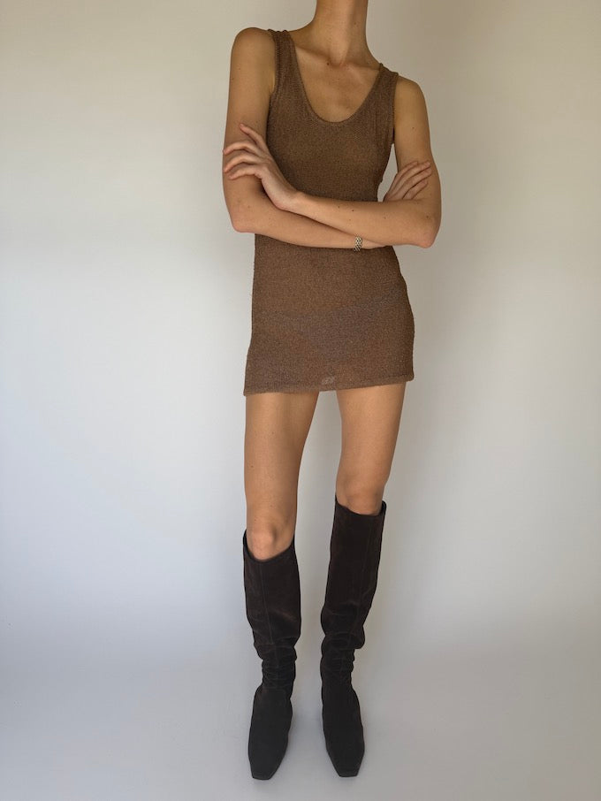 VINTAGE KNIT MINI DRESS 6027