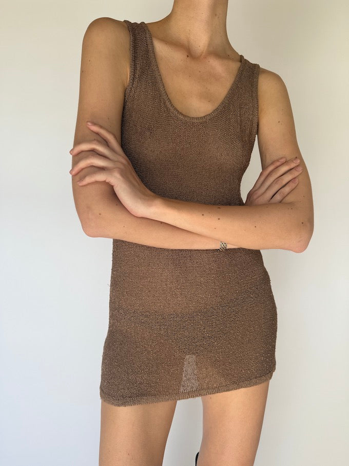 VINTAGE KNIT MINI DRESS 6027