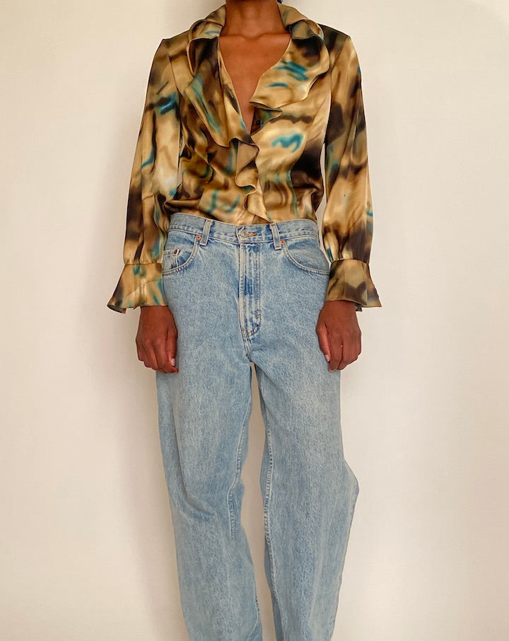 VINTAGE RUFFLED BLOUSE 4294