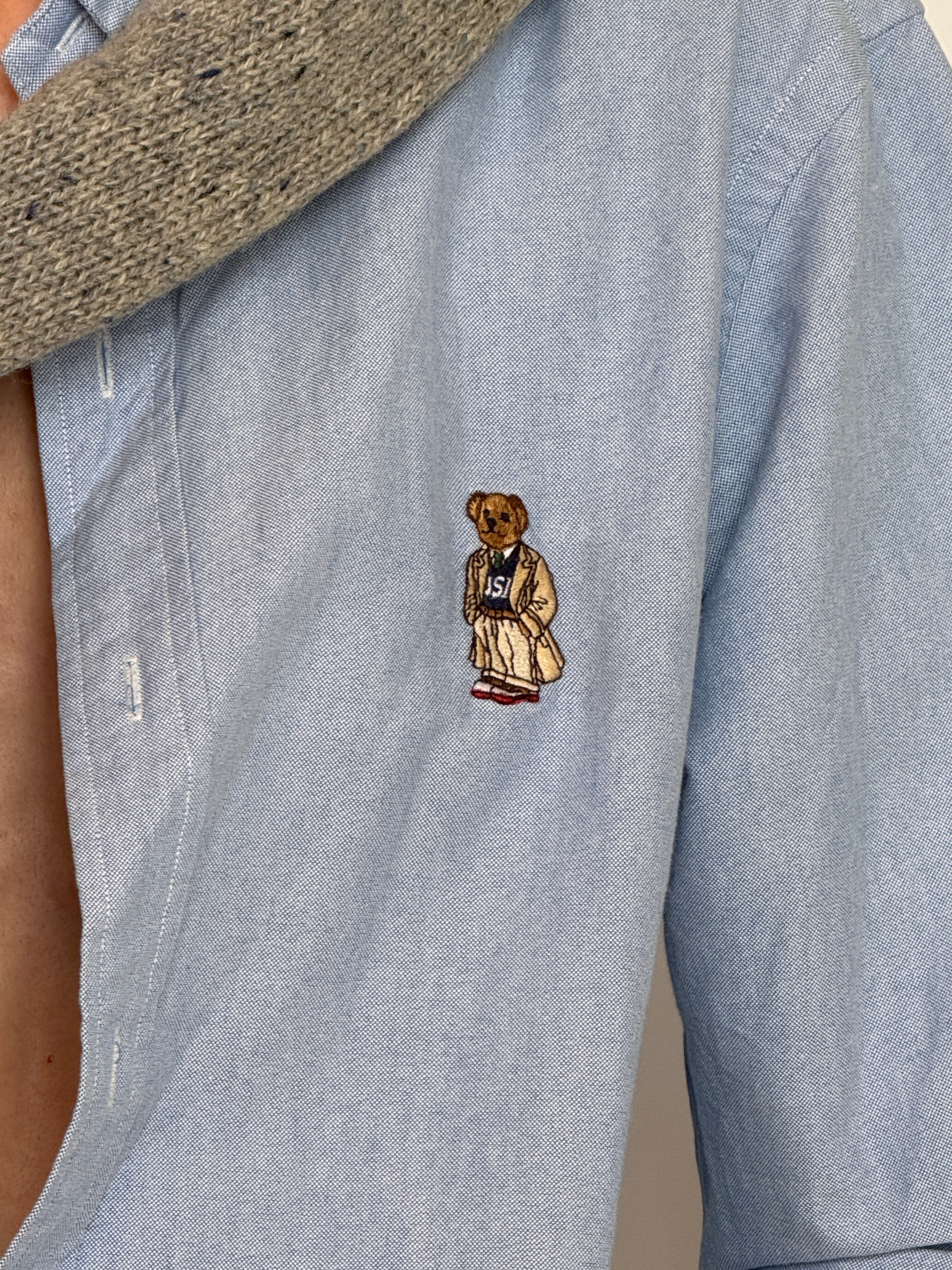 Vintage Ralph Lauren Polo Bear embroidery detail