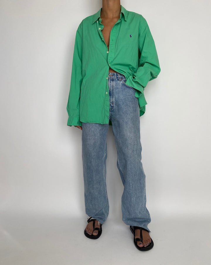 VINTAGE GREEN RALPH LAUREN SHIRT 2820