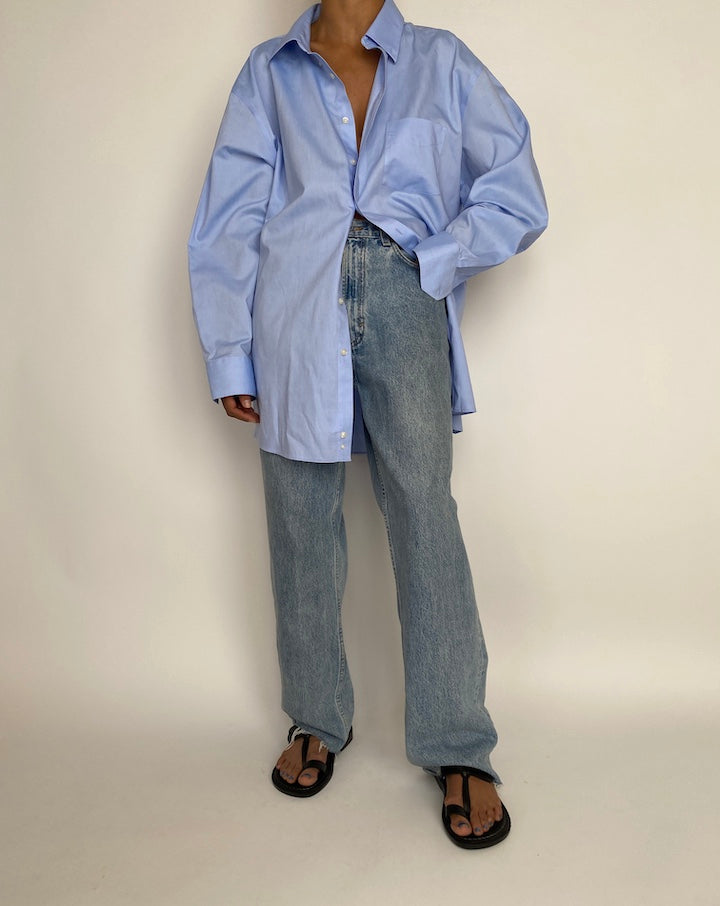 VINTAGE BLUE OVERSIZED SHIRT 2822