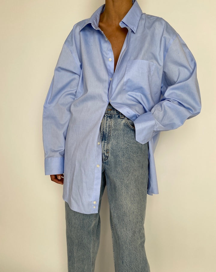 VINTAGE BLUE OVERSIZED SHIRT 2822