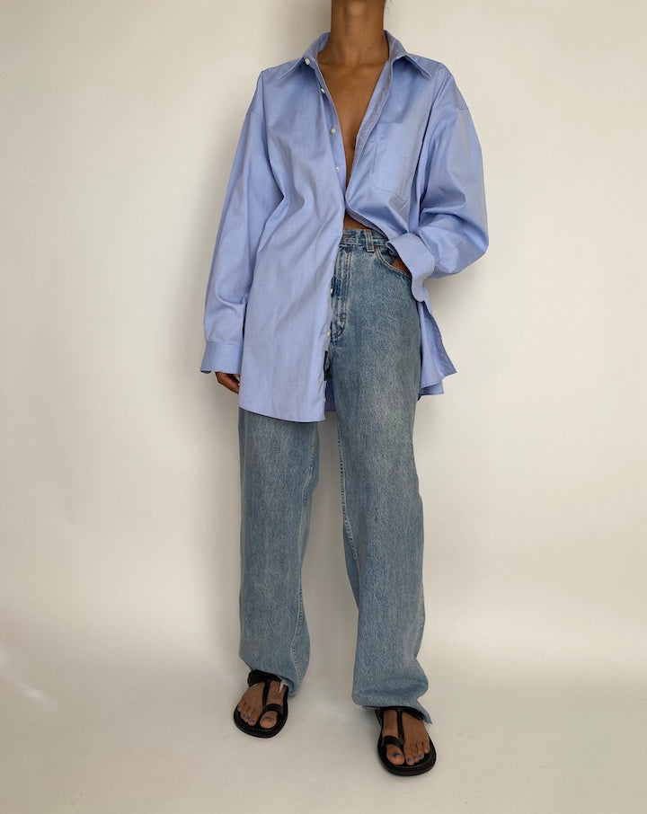 VINTAGE OVERSIZED LIGHT BLUE SHIRT 2824