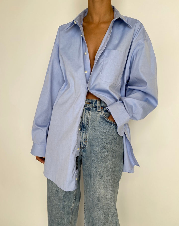 VINTAGE OVERSIZED LIGHT BLUE SHIRT 2824