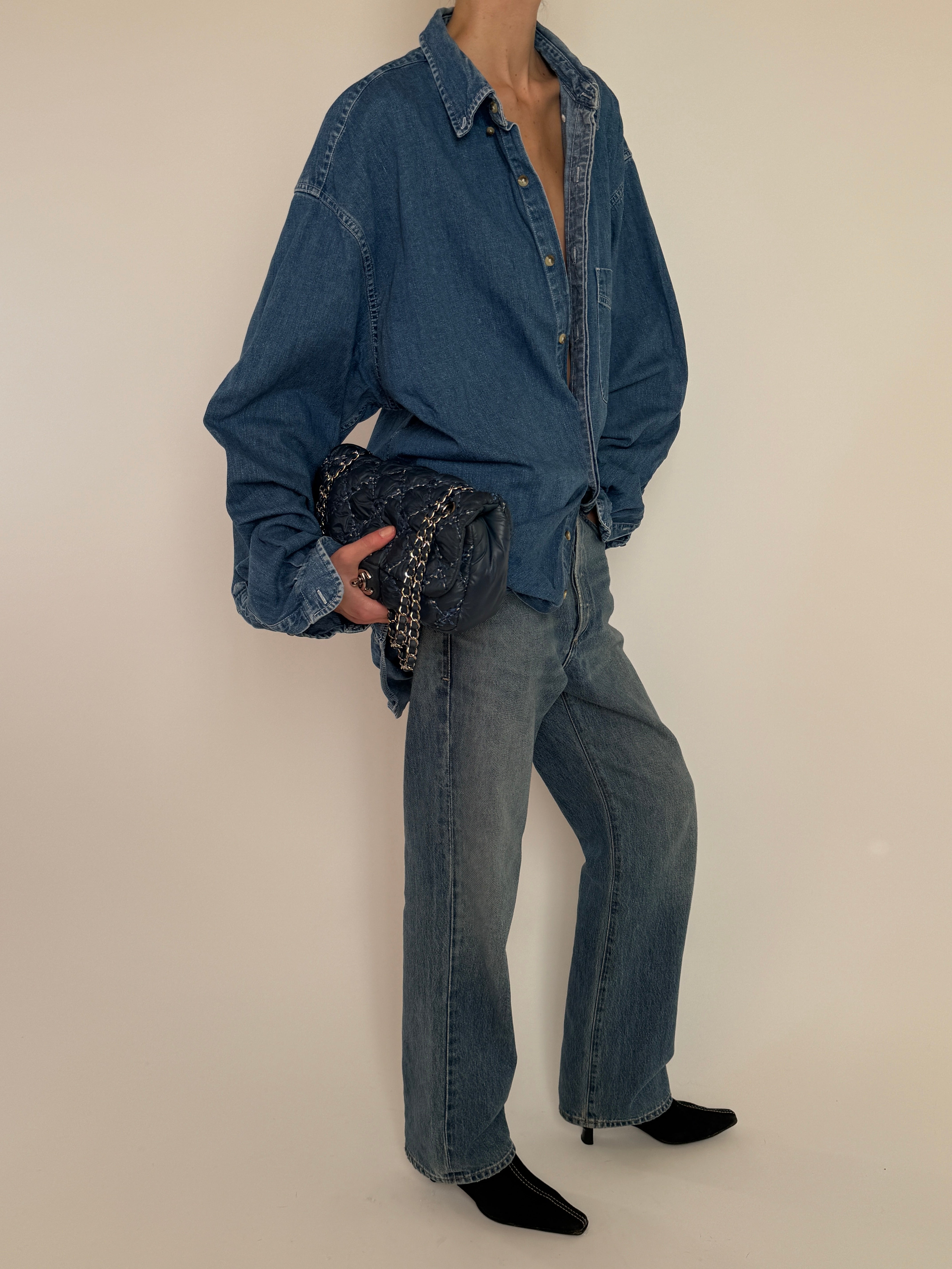Vintage blue denim shirt