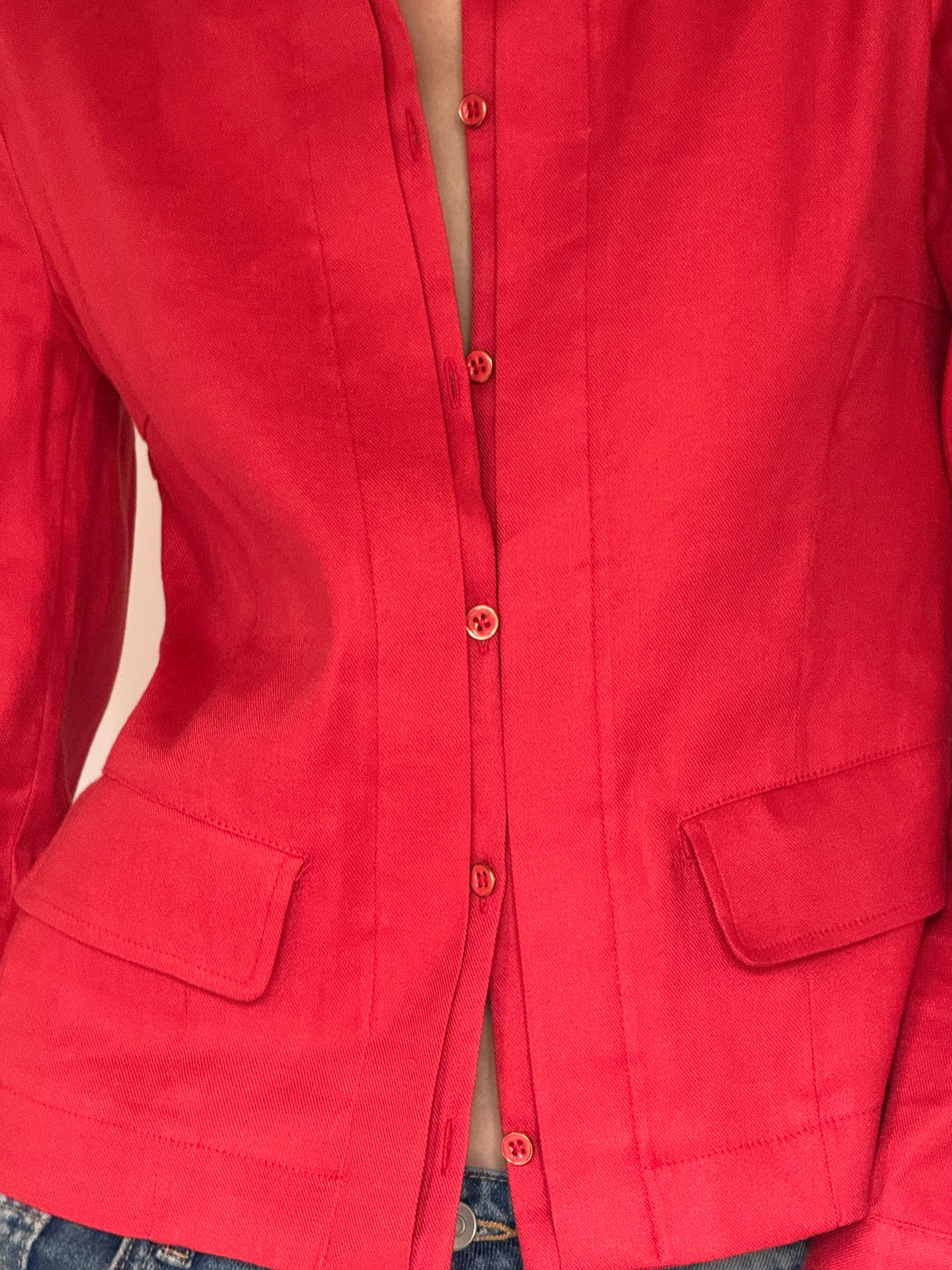 Vintage pointed collar detail