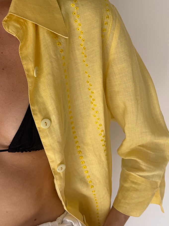 Vintage Linen Top Yellow 5976
