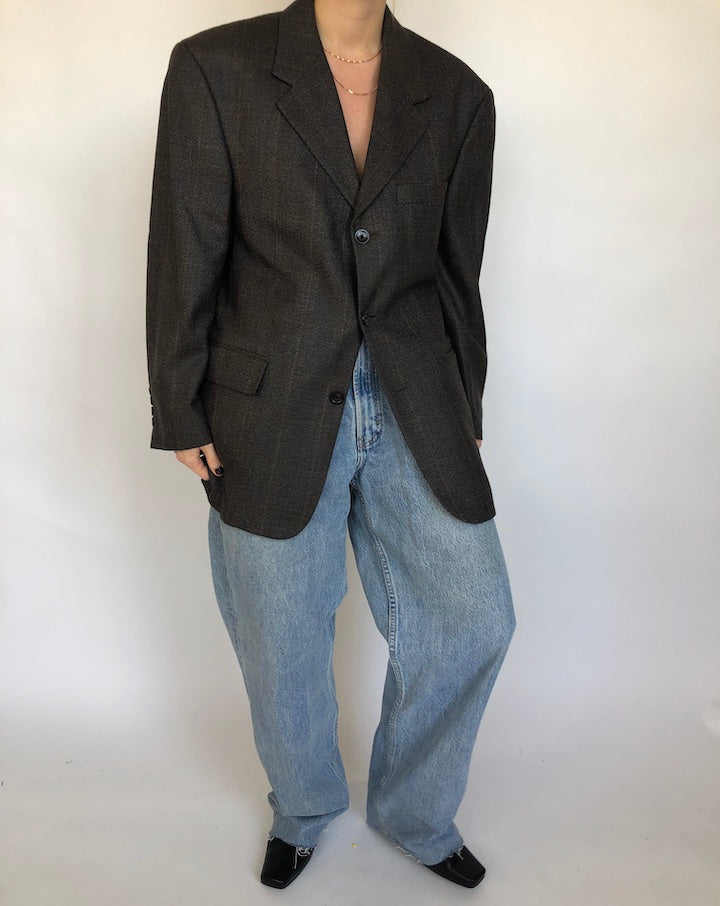 VINTAGE CHECKED BLAZER 333