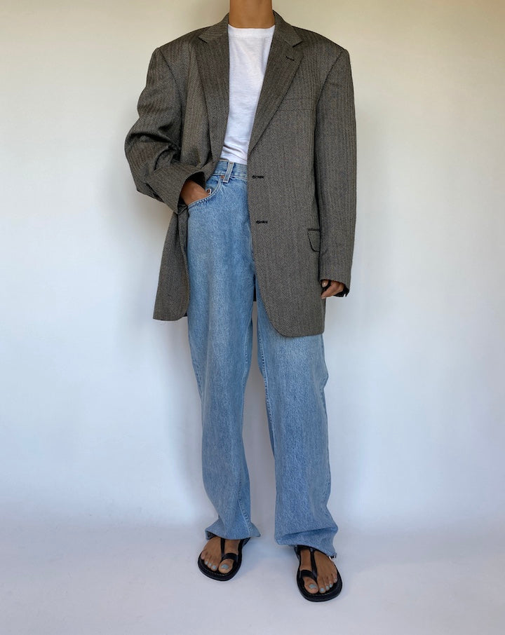 VINTAGE ALPACA AND SILK BLAZER 1498
