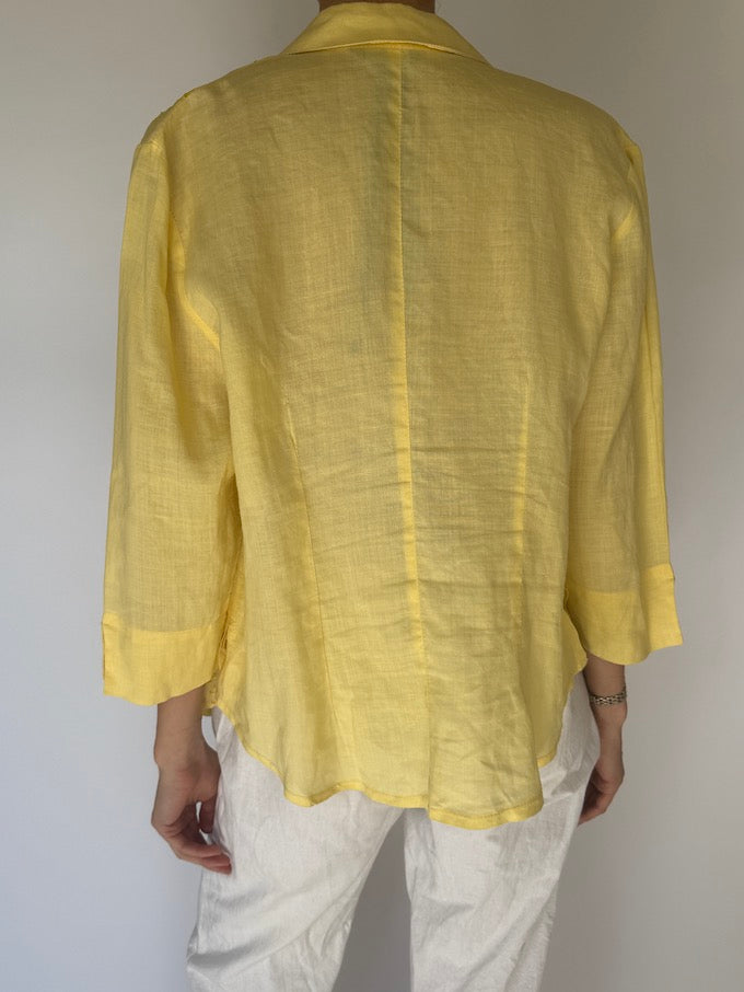 Vintage Linen Top Yellow 5976