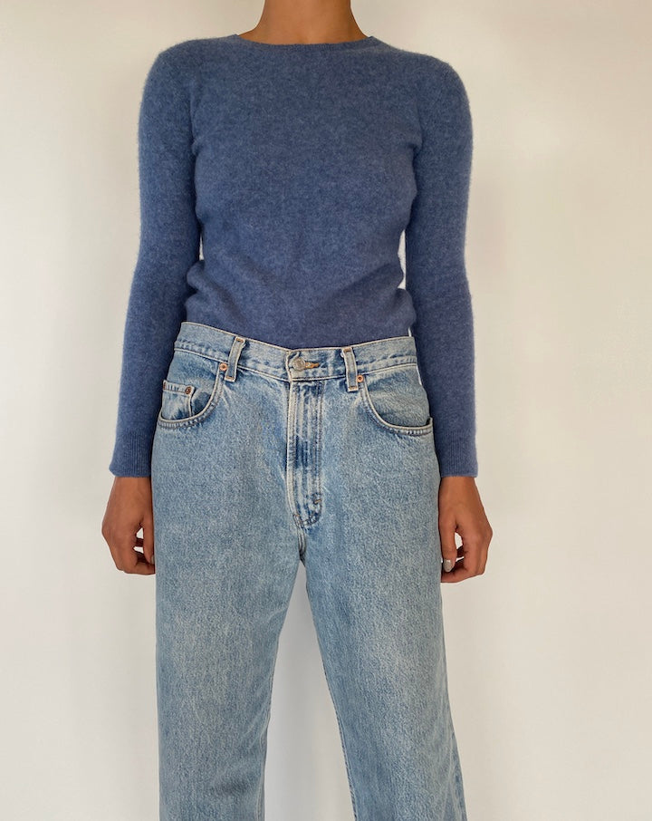 VINTAGE BLUE CASHMERE SWEATER 2312