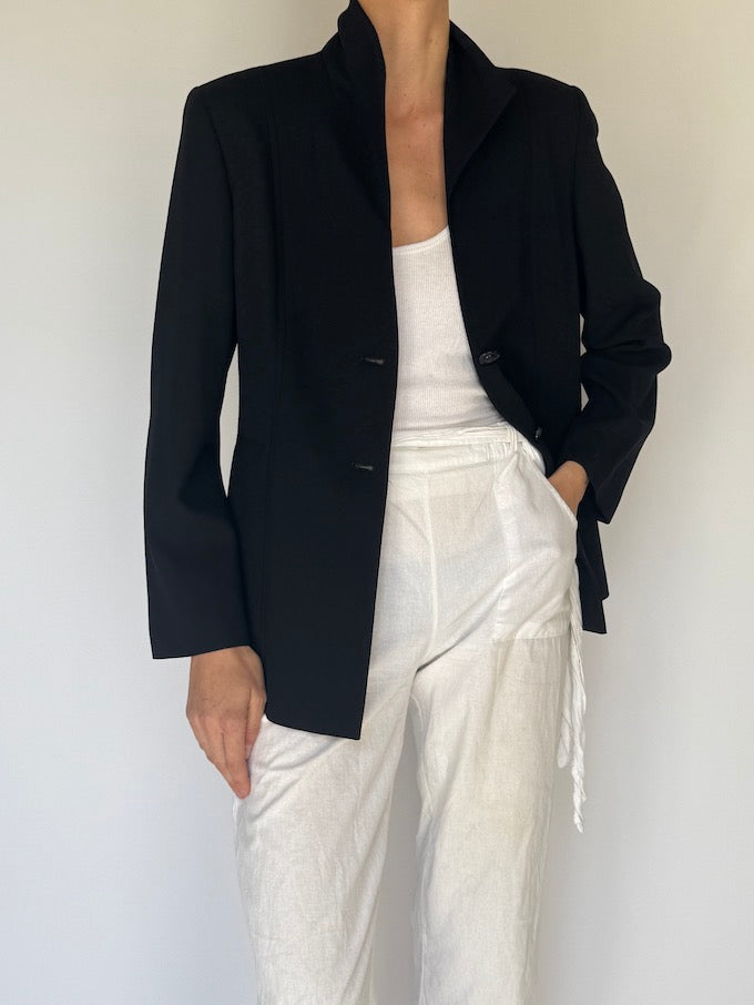 Vintage Black Fitted Blazer 5983