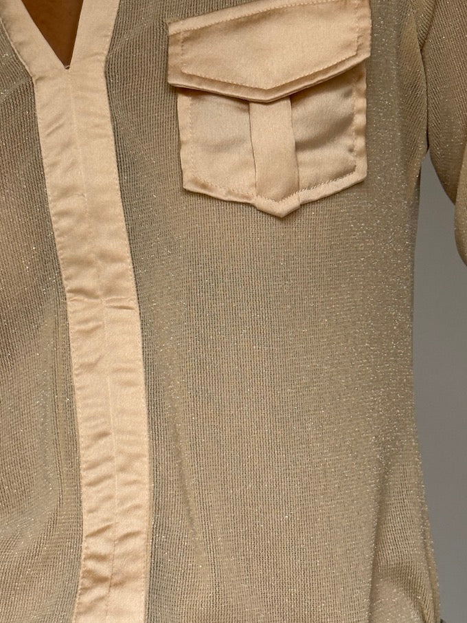 Vintage Sheer Nude Utility Top