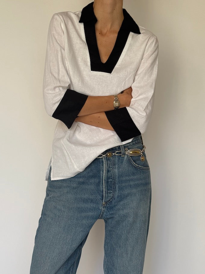 Vintage Tunic in a Linen-Blend 6261