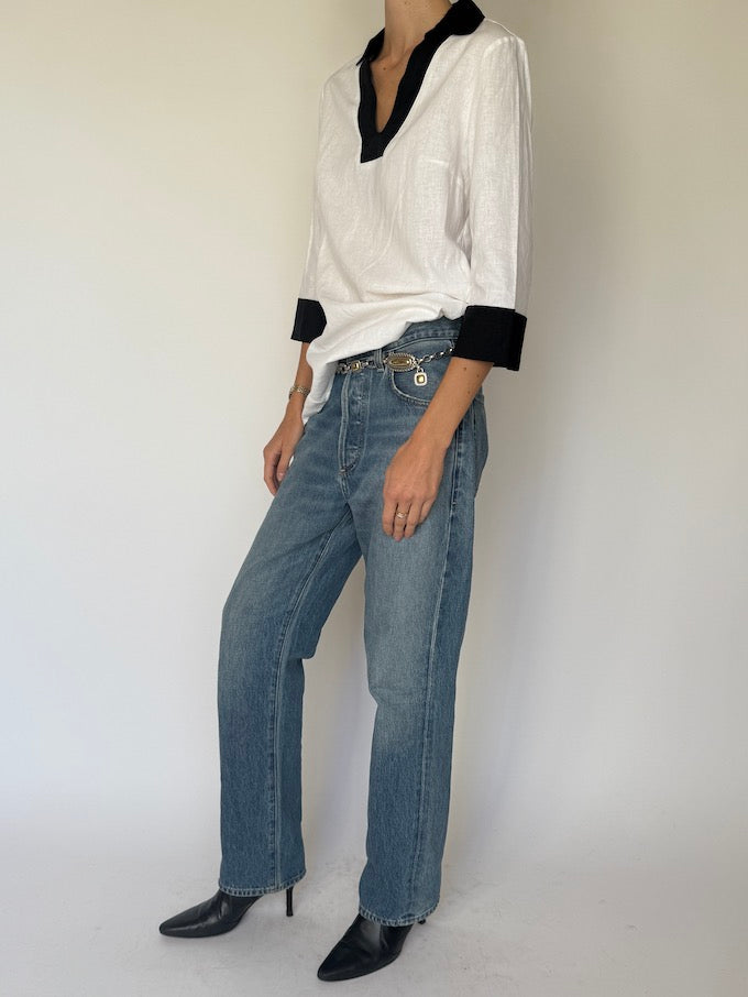 Vintage Tunic in a Linen-Blend 6261