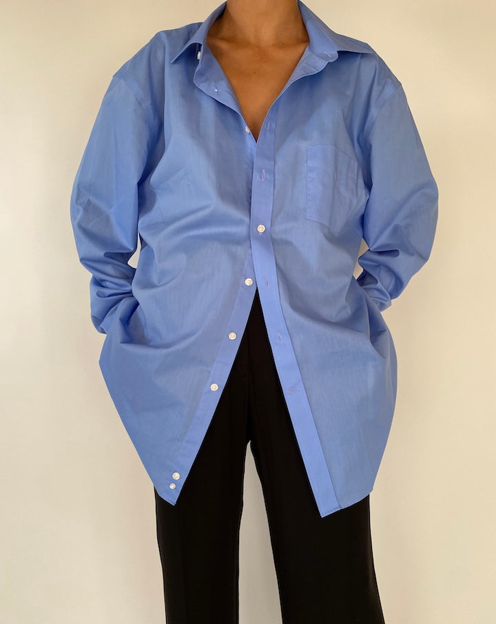 VINTAGE OVERSIZED BLUE SHIRT 2322