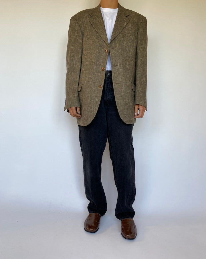 VINTAGE WOOL AND COTTON BLAZER 1507