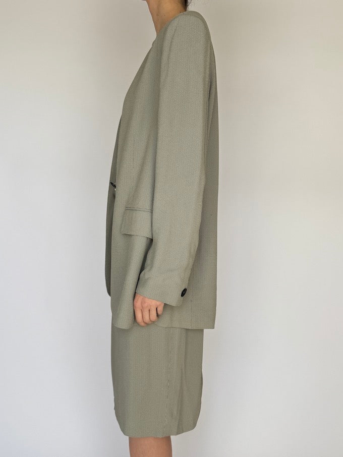 Vintage Max Mara Two Piece Set Sage 5931