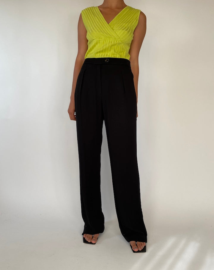 VINTAGE LIME GREEN KNIT TOP 2326