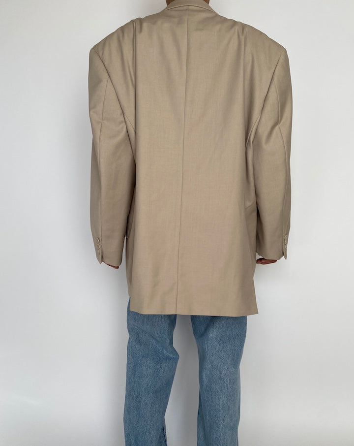 VINTAGE OVERSIZED BEIGE BLAZER 2835