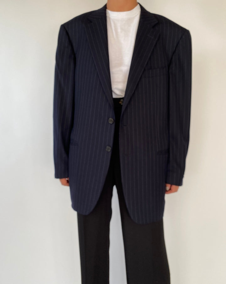 VINTAGE NAVY PINSTRIPED BLAZER 2333
