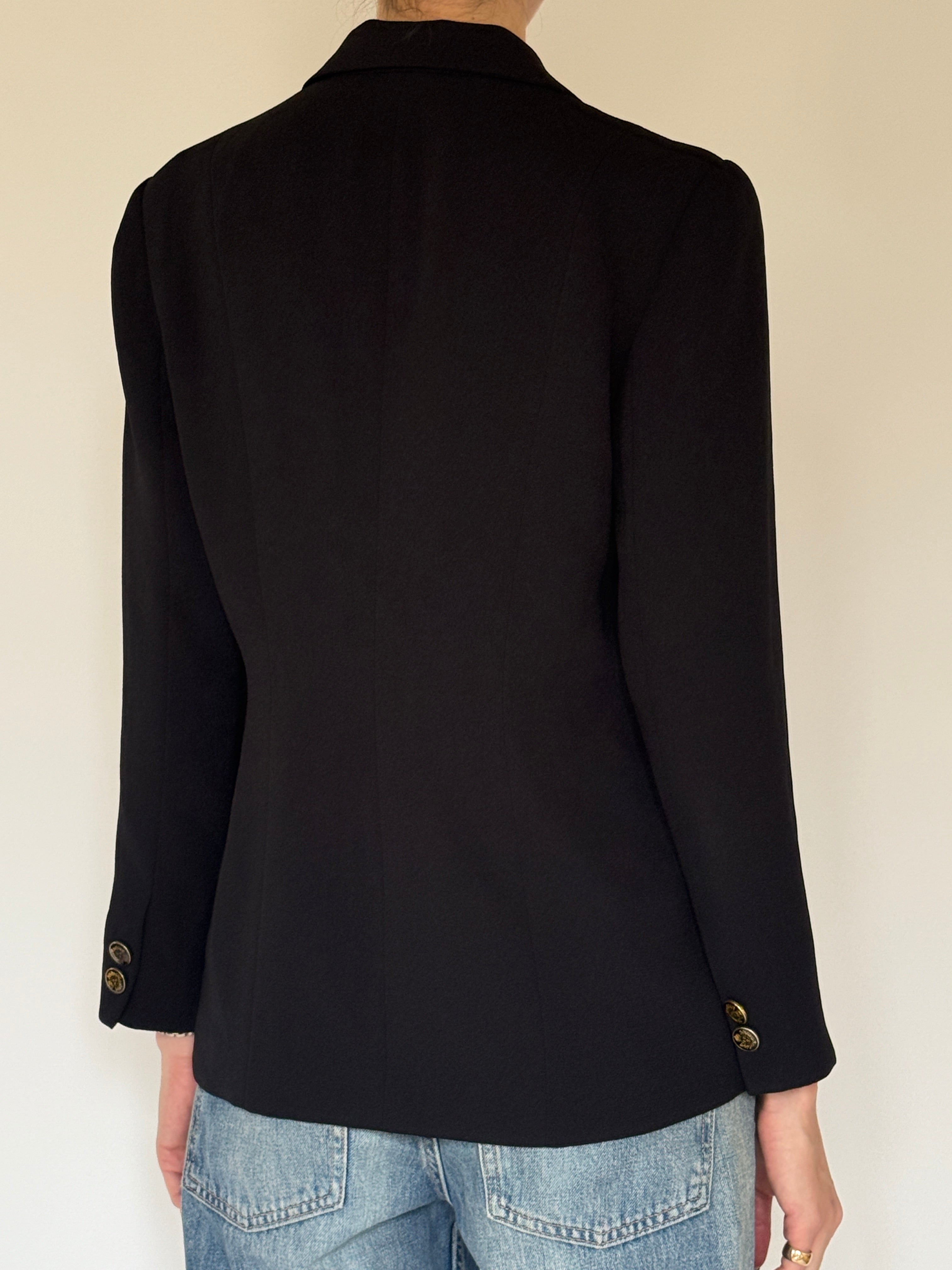 Vintage black blazer back view