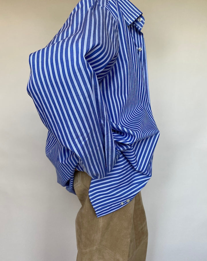 VINTAGE STRIPED BLUE SHIRT 589