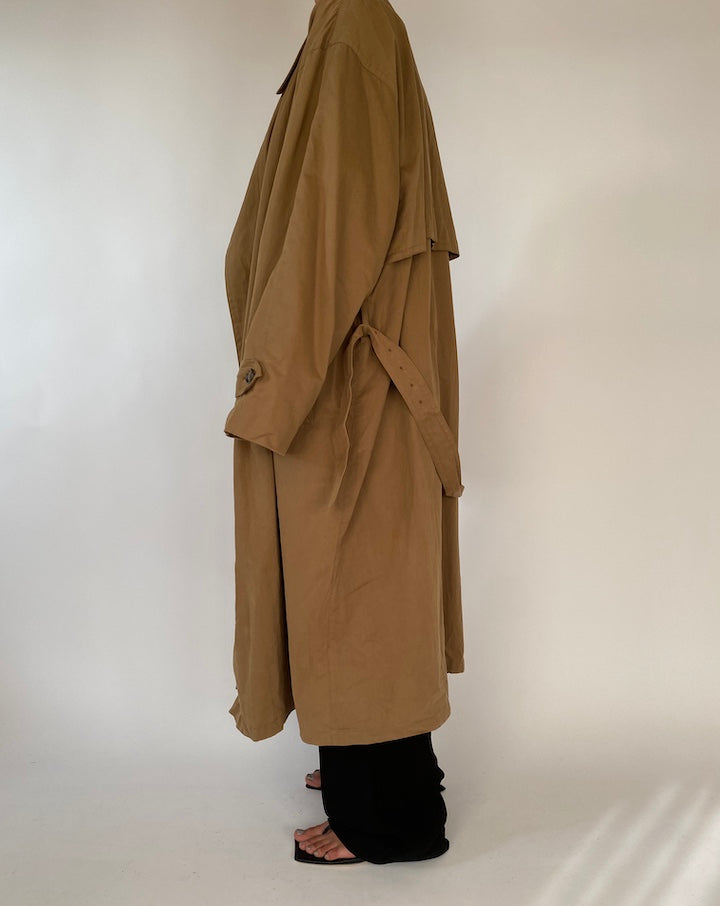 VINTAGE OVERSIZED BEIGE TRENCH COAT 2338